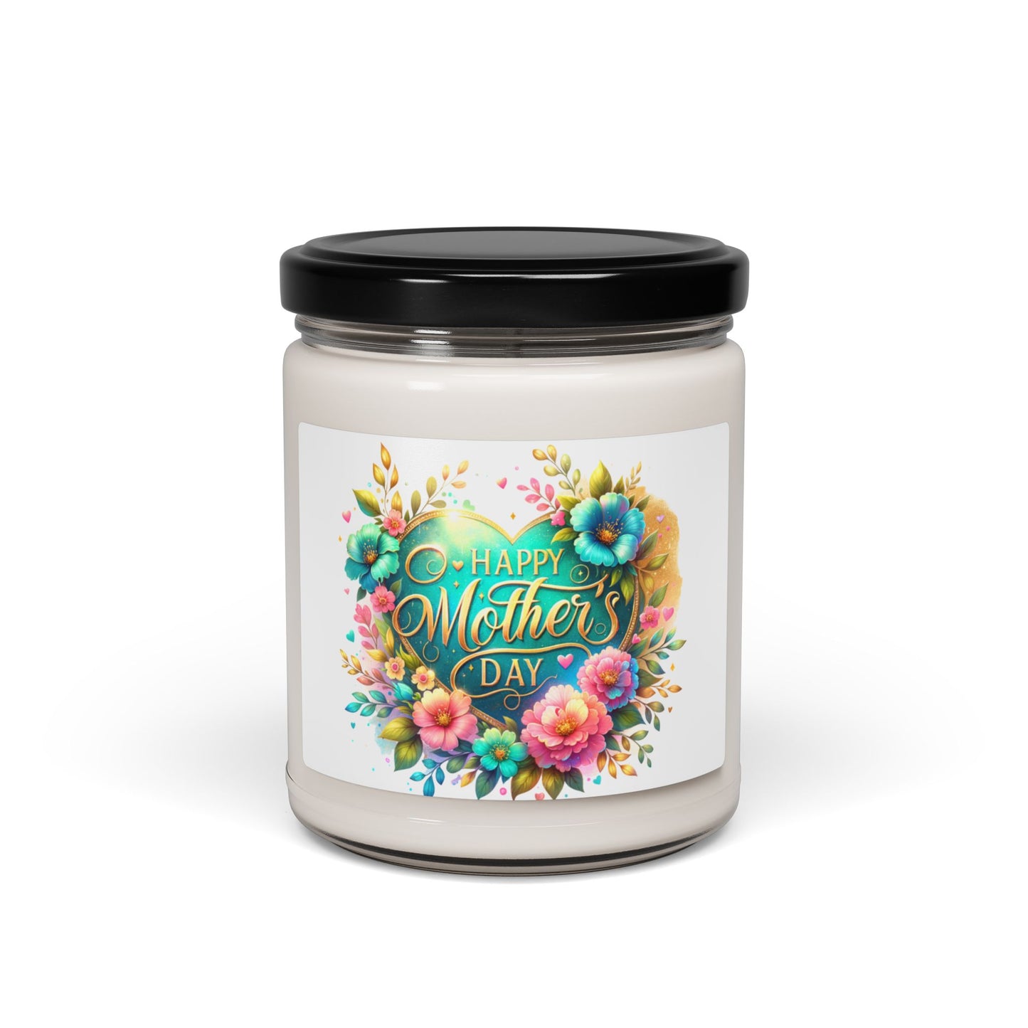 Mother's Day Scented Soy Candle - 9oz Floral Design