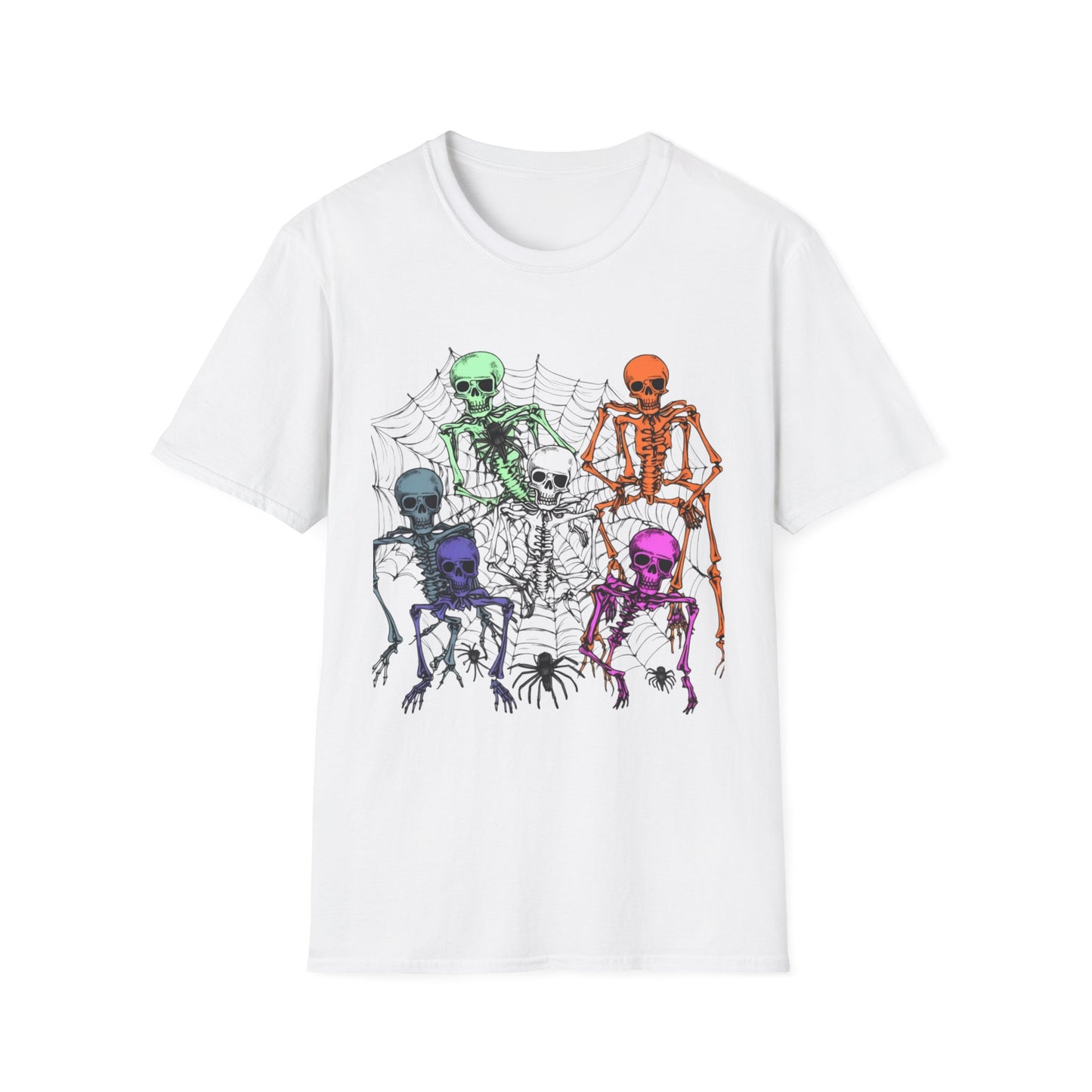 Halloween, Unisex Softstyle T-Shirt, Skeleton Halloween T Shirt
