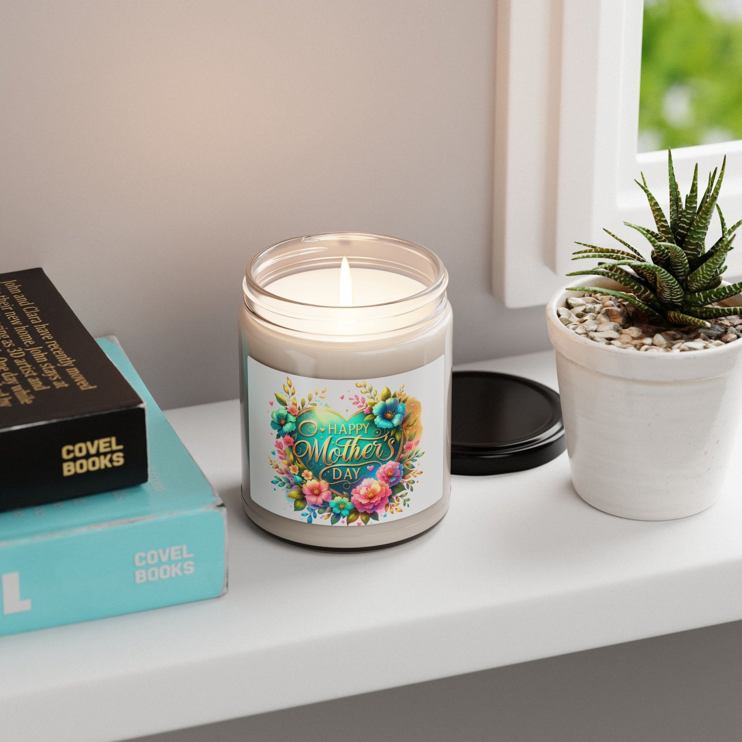 Mother's Day Scented Soy Candle - 9oz Floral Design