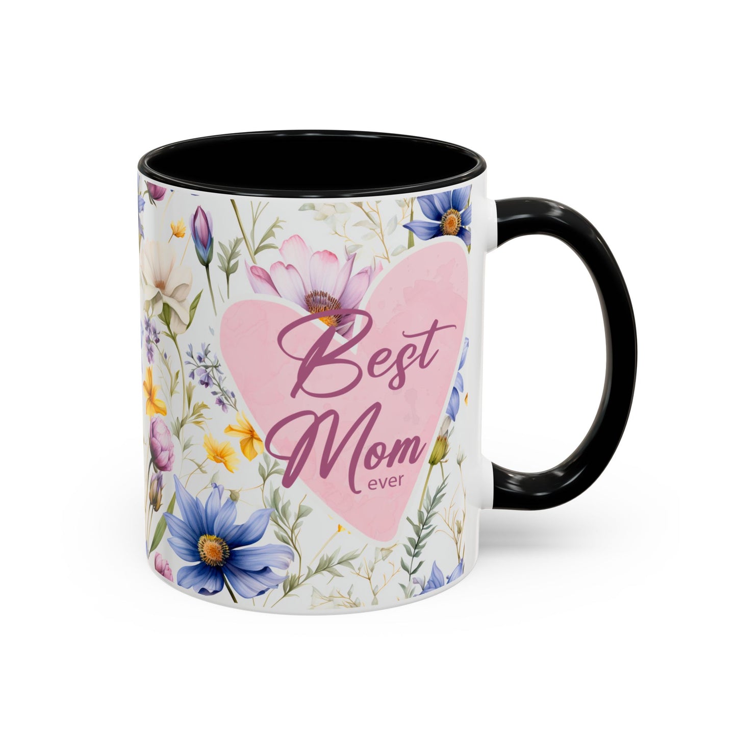11 oz Floral "Best Mom Ever" Coffee Mug - Perfect Gift for Mother's Day