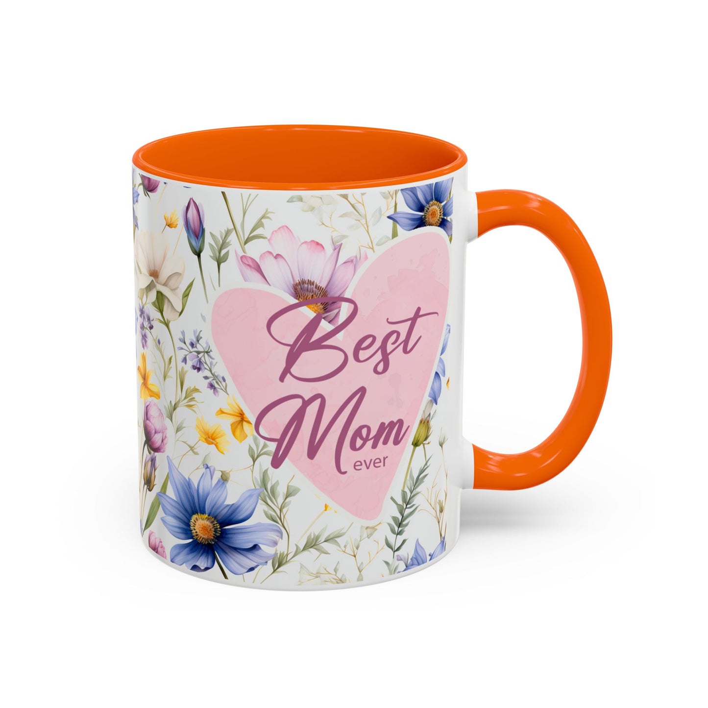 11 oz Floral "Best Mom Ever" Coffee Mug - Perfect Gift for Mother's Day