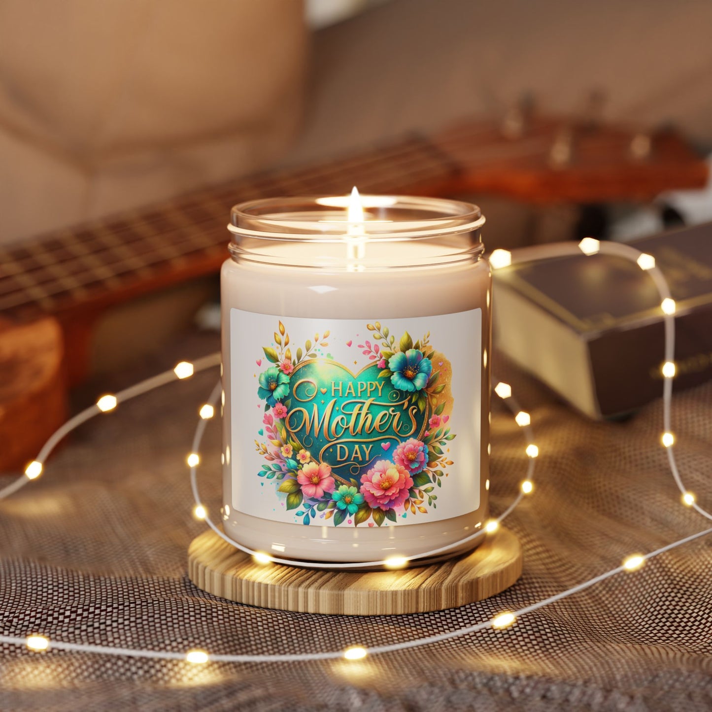 Mother's Day Scented Soy Candle - 9oz Floral Design