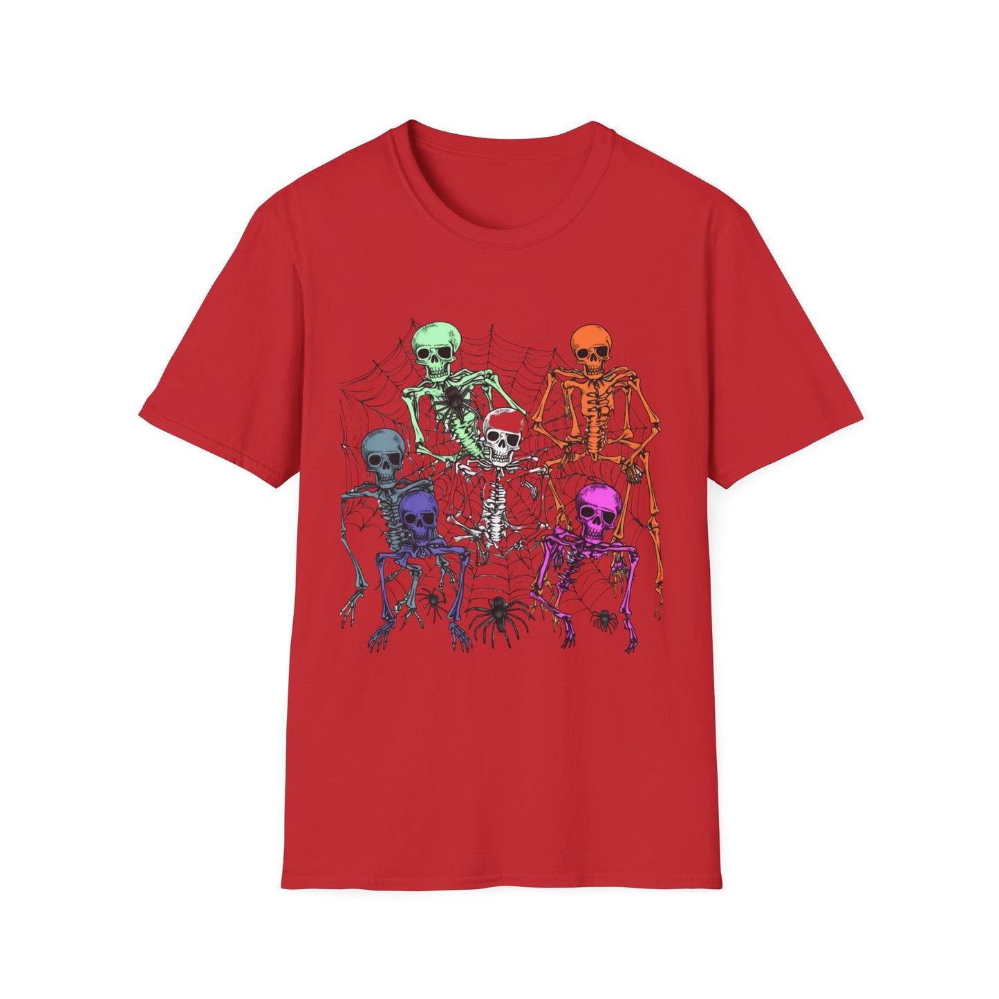 Halloween, Unisex Softstyle T-Shirt, Skeleton Halloween T Shirt