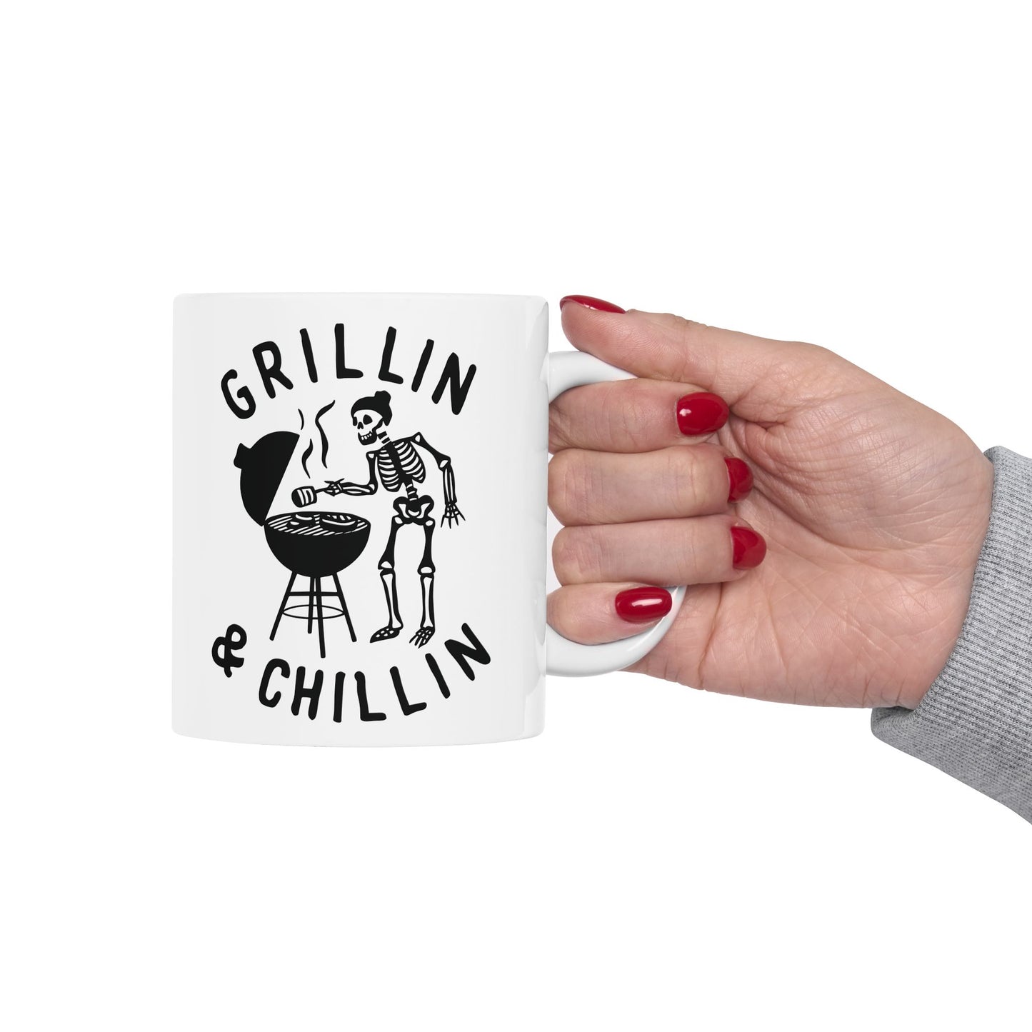 Funny Skull Ceramic Mug - 11oz & 15oz - Perfect for Fathers Day and Gift Giving