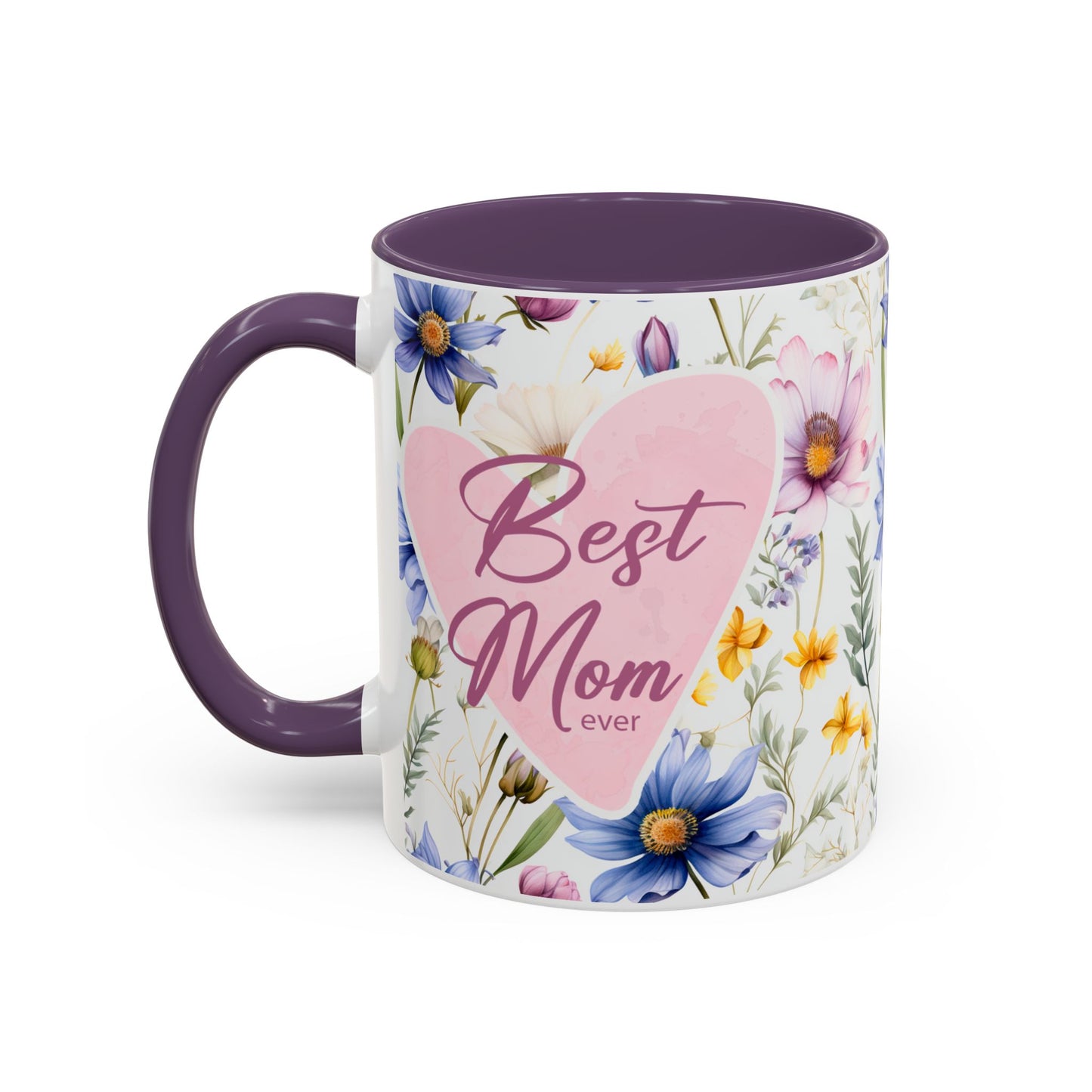11 oz Floral "Best Mom Ever" Coffee Mug - Perfect Gift for Mother's Day
