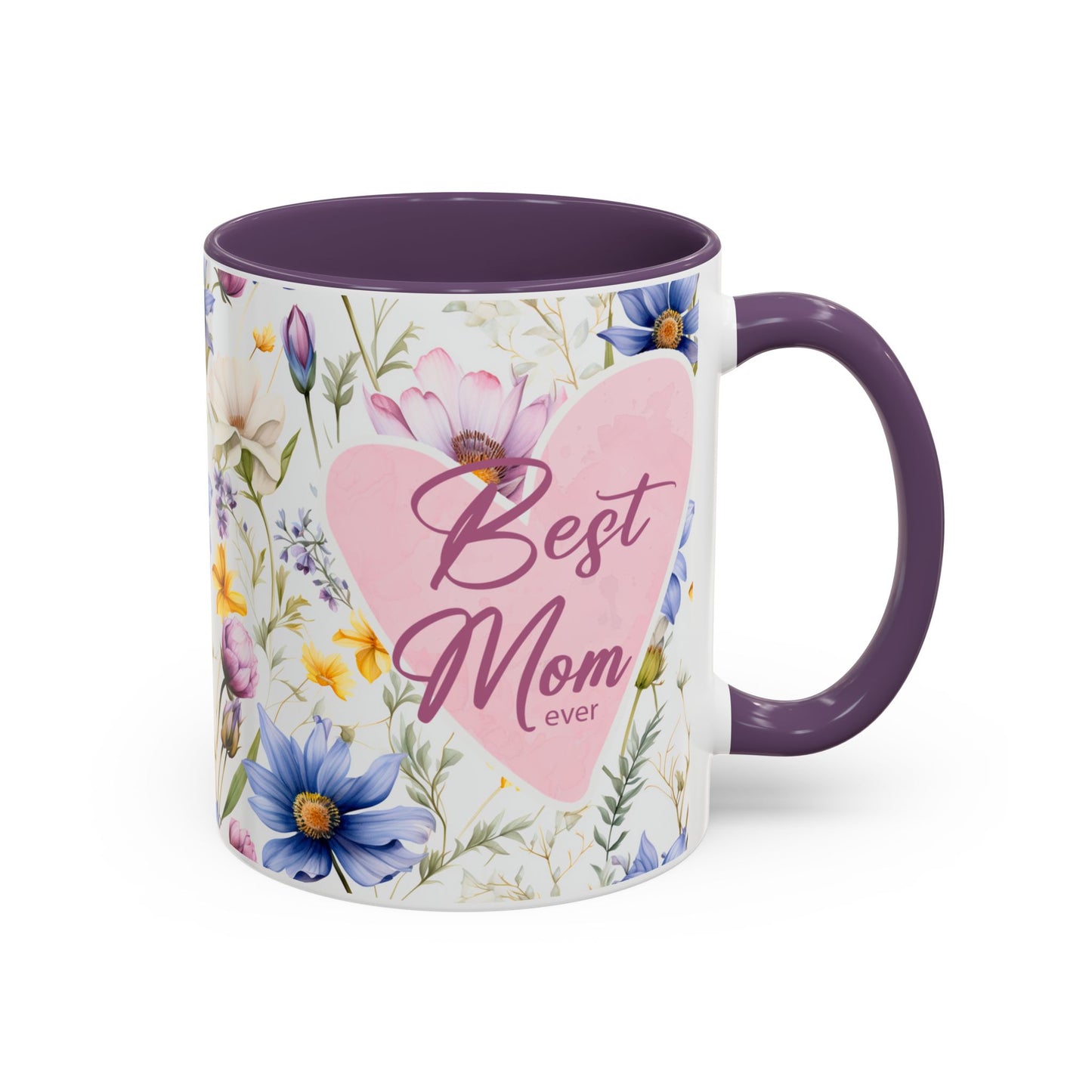 11 oz Floral "Best Mom Ever" Coffee Mug - Perfect Gift for Mother's Day