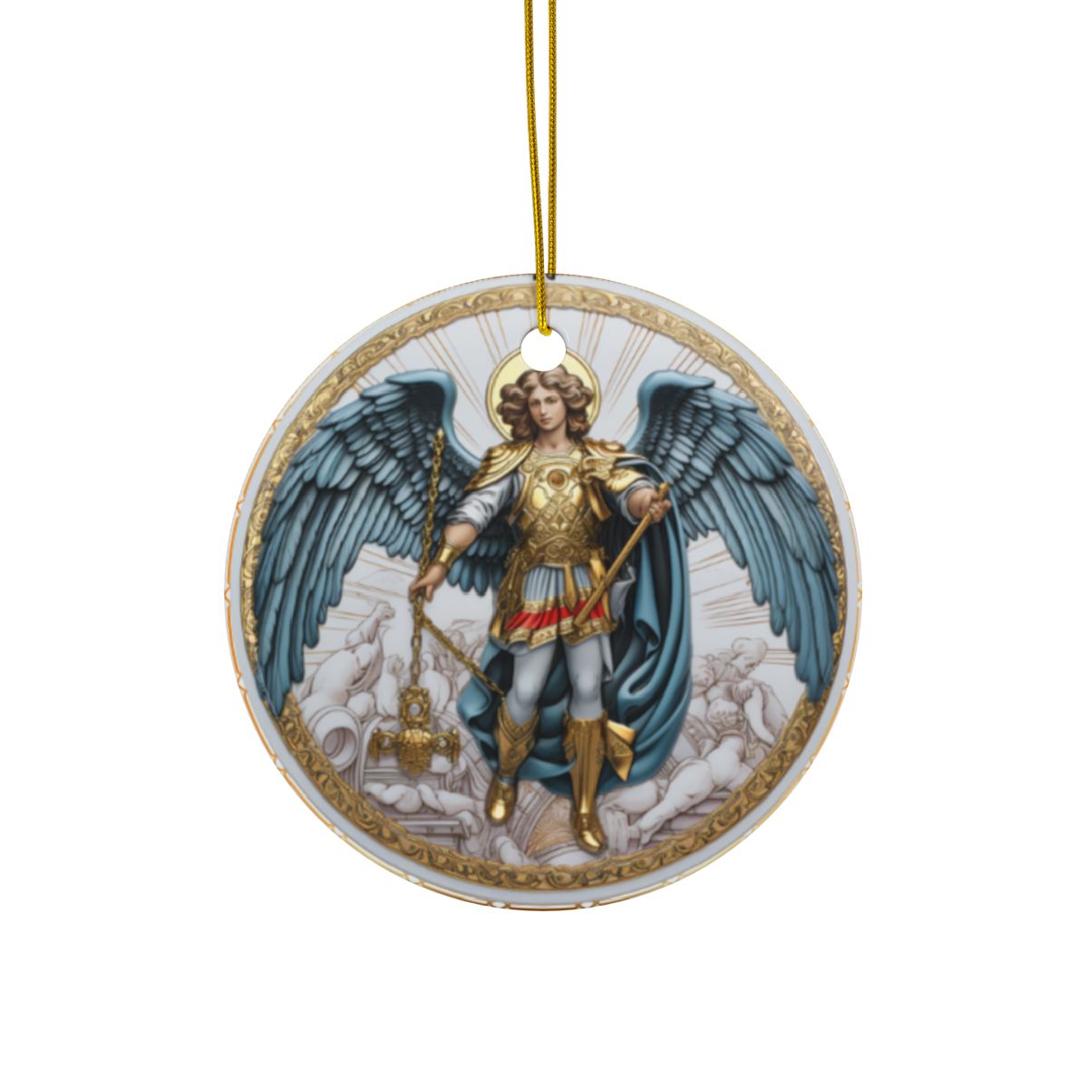 Ceramic Ornaments, 2-Side Print, (1pc, 3pcs, 5pcs, 10pcs)