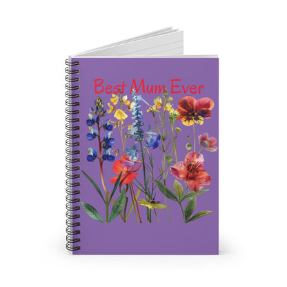 Best Mum Ever Floral Spiral Notebook