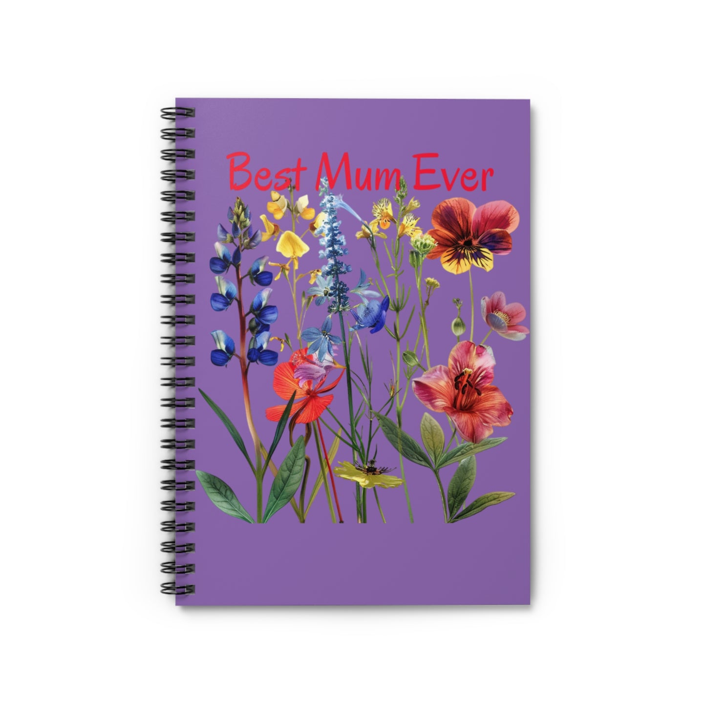 Best Mum Ever Floral Spiral Notebook