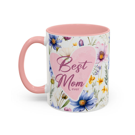 11 oz Floral "Best Mom Ever" Coffee Mug - Perfect Gift for Mother's Day