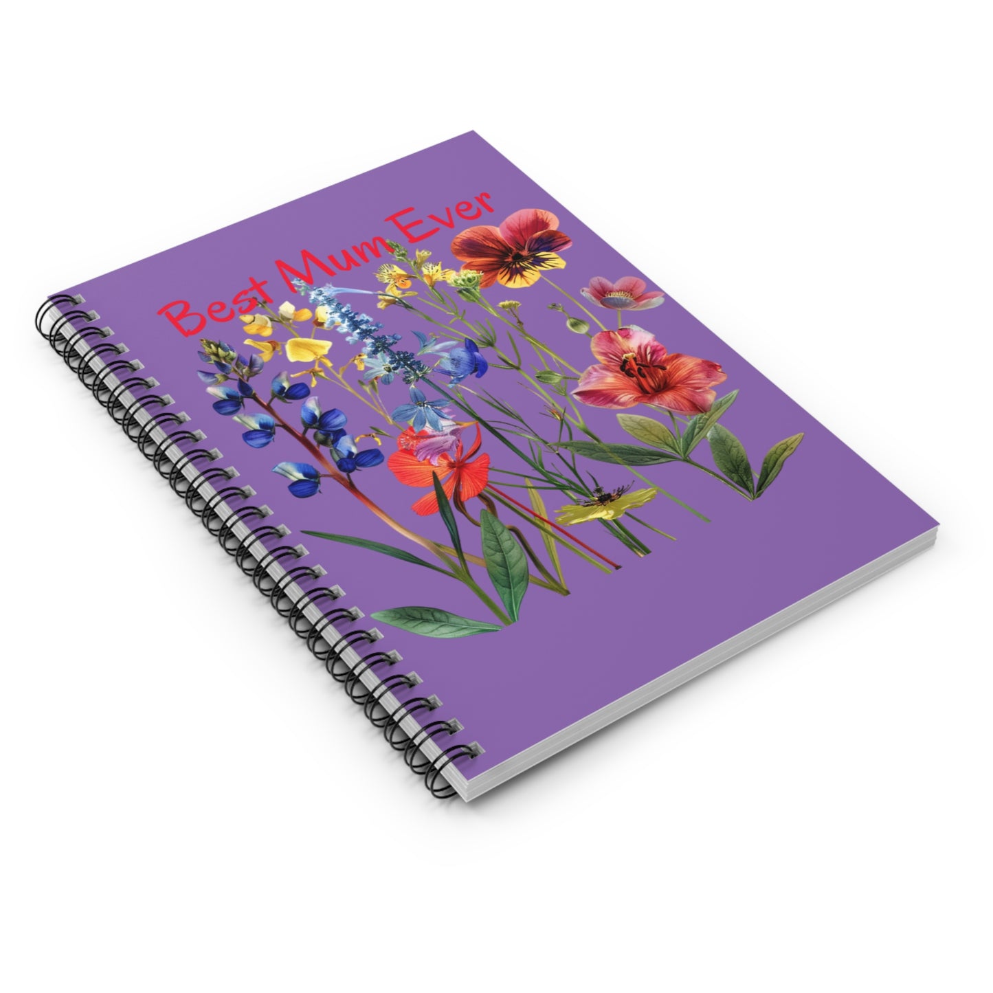 Best Mum Ever Floral Spiral Notebook