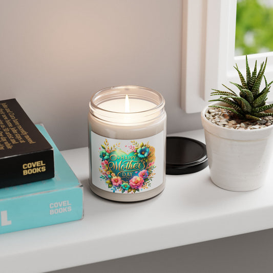 Mother's Day Scented Soy Candle - 9oz Floral Design