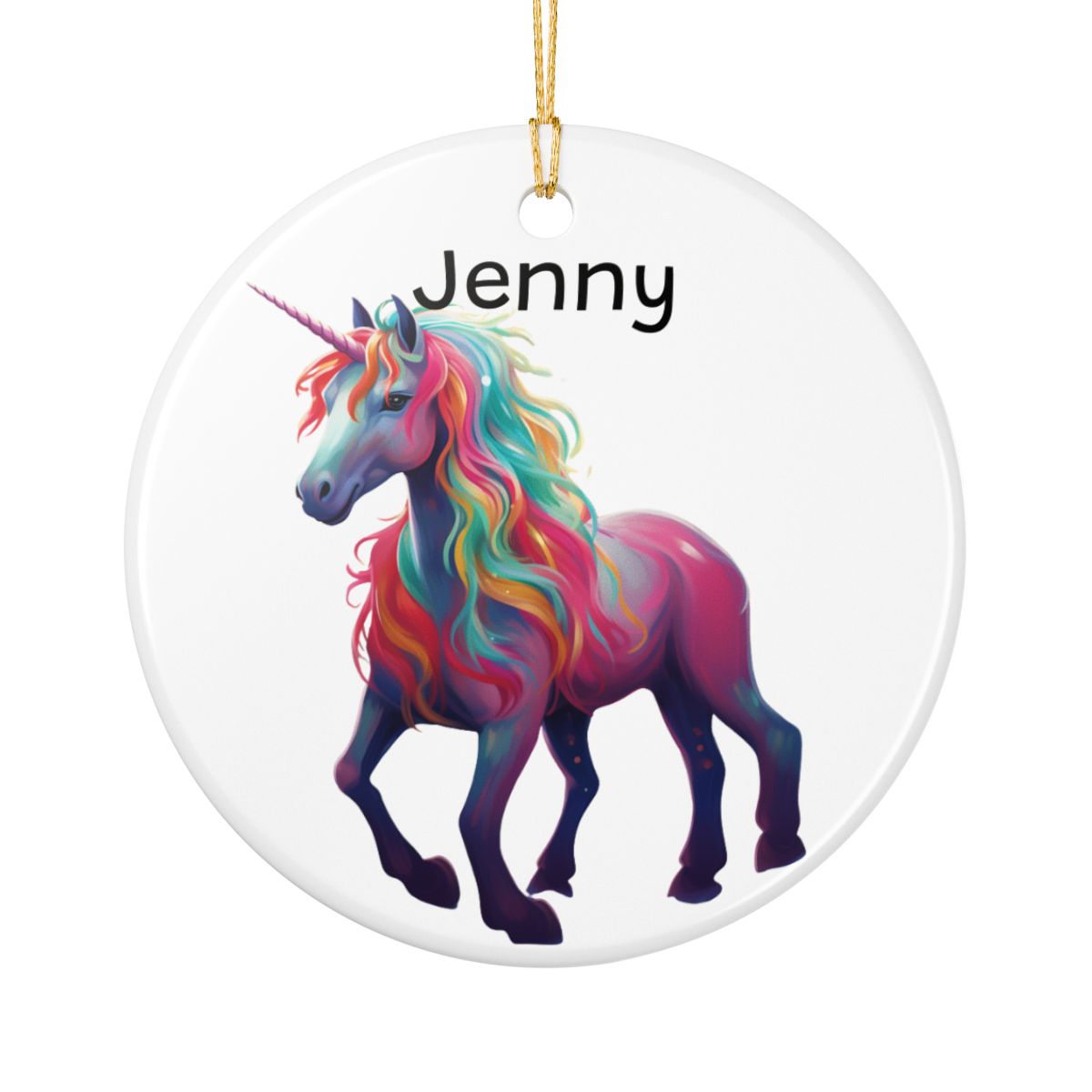 Personalised  Unicorn Ornament