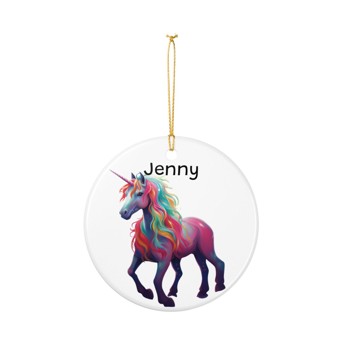 Personalised  Unicorn Ornament