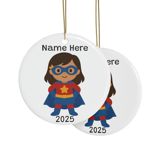 Personalised Ceramic Super Hero Ornament